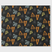 モダン抽象芸術三角形の手イラストレーション ラッピングペーパー (フラット)