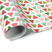 モダン抽象芸術三角形クリスマスパターン ラッピングペーパー (ロールコーナー)