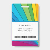 モダン抽象芸術会社従業員ID |レインボー バッジ (裏面)