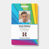 モダン抽象芸術会社従業員ID |レインボー バッジ (正面)