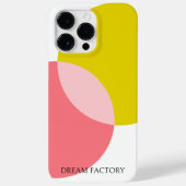 モダン抽象芸術円イエローピンクミニマリスト – Case-Mate iPhoneケース (裏面)