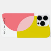 モダン抽象芸術円イエローピンクミニマリスト – Case-Mate iPhoneケース (裏面 (横))