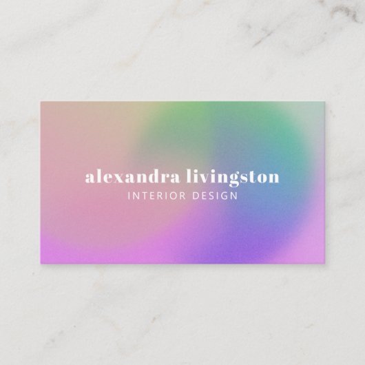 モダン抽象芸術勾配クリエイティブアート カラフル 名刺 (正面)