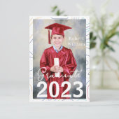 モダン抽象芸術卒業シニアパーティー サンキューカード (スタンド正面)