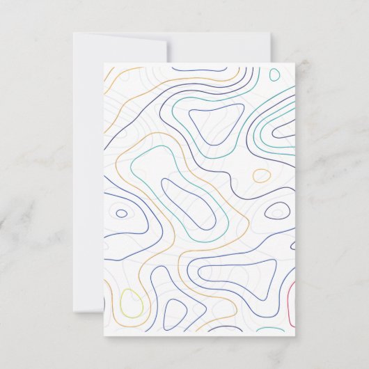 モダン抽象芸術卒業シニアパーティー サンキューカード (裏面)