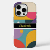 モダン抽象芸術名前をカスタムする Case-Mate iPhoneケース (裏面)