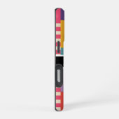 モダン抽象芸術名前をカスタムする iPhoneケース (右側面)