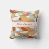 モダン抽象芸術名（オレンジ） クッション (正面)