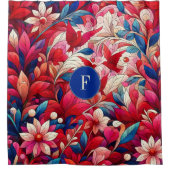 モダン抽象芸術園芸 シャワーカーテン (正面)