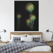 モダン抽象芸術夏の花 キャンバスプリント (インサイチュ (寝室))