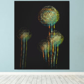 モダン抽象芸術夏の花 キャンバスプリント (インサイチュ (ウッドフロア))