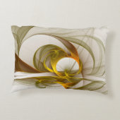 モダン抽象芸術大切メタルカラーのフラクタル アクセントクッション (裏面)