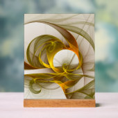 モダン抽象芸術大切メタルカラーのフラクタル アクリルサイン (ニュートラル)