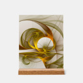 モダン抽象芸術大切メタルカラーのフラクタル アクリルサイン (正面)