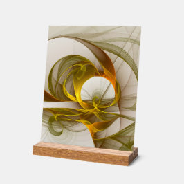 モダン抽象芸術大切メタルカラーのフラクタル アクリルサイン