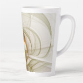 モダン抽象芸術大切メタルカラーのフラクタル カフェラテマグ (右)