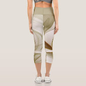 モダン抽象芸術大切メタルカラーのフラクタル カプリレギンス (裏面)