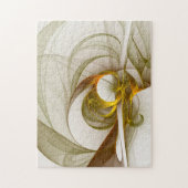 モダン抽象芸術大切メタルカラーのフラクタル ジグソーパズル (縦)