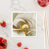 モダン抽象芸術大切メタルカラーのフラクタル スタンダードカクテルナプキン (インサイチュ)