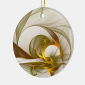 モダン抽象芸術大切メタルカラーのフラクタル セラミックオーナメント (左)