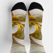 モダン抽象芸術大切メタルカラーのフラクタル ソックス (上部)