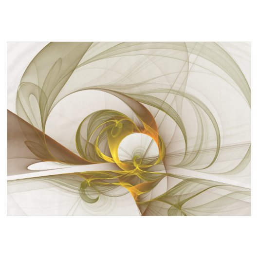 モダン抽象芸術大切メタルカラーのフラクタル テーブルクロス (正面(横))