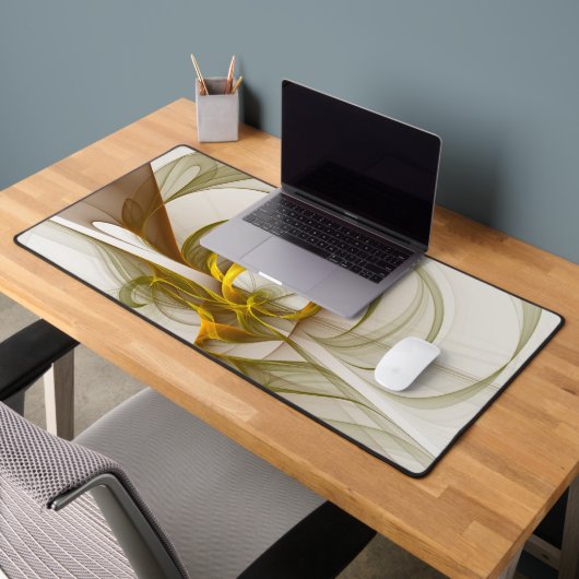 モダン抽象芸術大切メタルカラーのフラクタル デスクマット (オフィス2)