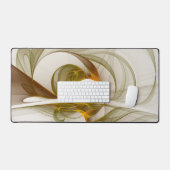 モダン抽象芸術大切メタルカラーのフラクタル デスクマット (キーボード&マウス)