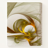 モダン抽象芸術大切メタルカラーのフラクタル ノートブック (裏面)