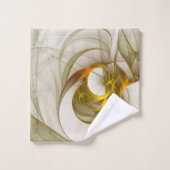 モダン抽象芸術大切メタルカラーのフラクタル バスタオルセット (ウォッシュタオル)