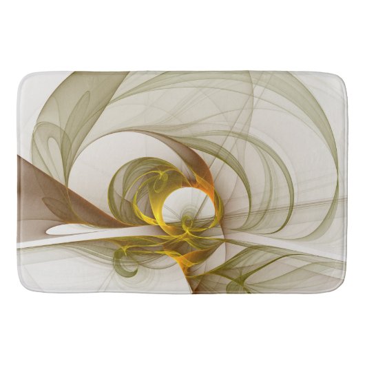 モダン抽象芸術大切メタルカラーのフラクタル バスマット (正面)