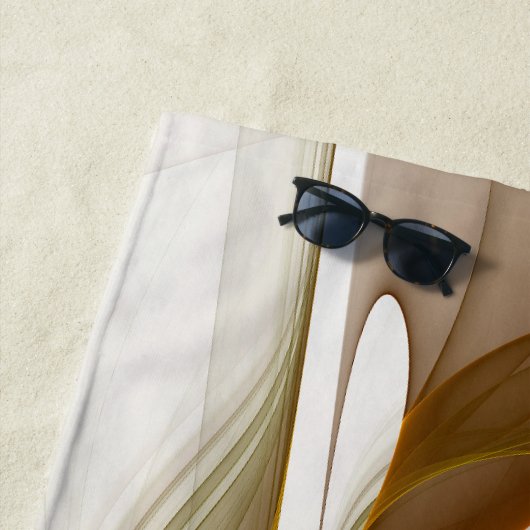 モダン抽象芸術大切メタルカラーのフラクタル ビーチタオル (インサイチュ)