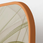 モダン抽象芸術大切メタルカラーのフラクタル ピックルボールラケット (左詳細)