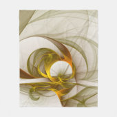 モダン抽象芸術大切メタルカラーのフラクタル フリースブランケット (正面)