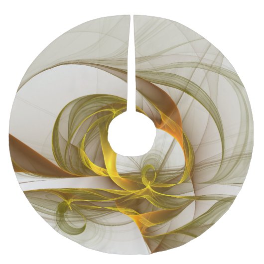 モダン抽象芸術大切メタルカラーのフラクタル ブラッシュドポリエステルツリースカート (正面)