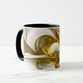 モダン抽象芸術大切メタルカラーのフラクタル マグカップ (正面左)