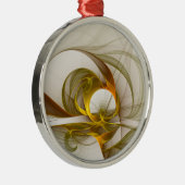 モダン抽象芸術大切メタルカラーのフラクタル メタルオーナメント (右)