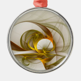 モダン抽象芸術大切メタルカラーのフラクタル メタルオーナメント