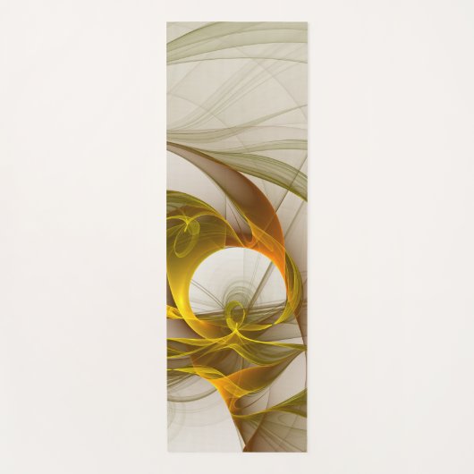 モダン抽象芸術大切メタルカラーのフラクタル ヨガマット (正面)