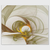 モダン抽象芸術大切メタルカラーのフラクタル ラッピングペーパー (フラット)