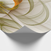 モダン抽象芸術大切メタルカラーのフラクタル ラッピングペーパー (角)