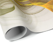 モダン抽象芸術大切メタルカラーのフラクタル ラッピングペーパー (ロールコーナー)