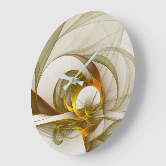 モダン抽象芸術大切メタルカラーのフラクタル ラージ壁時計 (傾斜)
