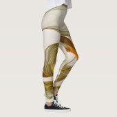 モダン抽象芸術大切メタルカラーのフラクタル レギンス (右)