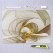 モダン抽象芸術大切メタルカラーのフラクタル 薄葉紙 (クラフト)