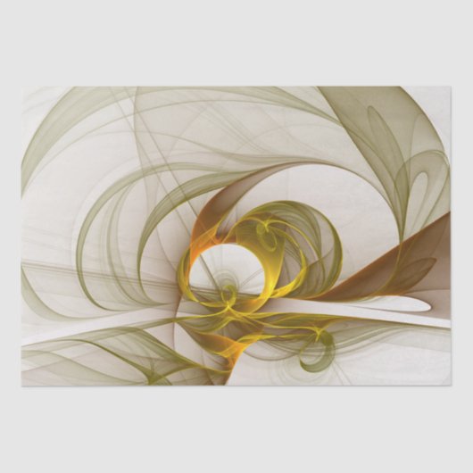 モダン抽象芸術大切メタルカラーのフラクタル 薄葉紙 (正面)