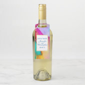 モダン抽象芸術大理石ウォーターカラーデザイン結婚ズ ボトルネックタグ (ボトル)