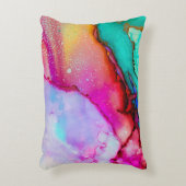 モダン抽象芸術大理石ウォーターカラーデザイン アクセントクッション (正面(垂直))