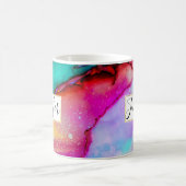 モダン抽象芸術大理石ウォーターカラーデザイン コーヒーマグカップ (中央)