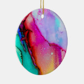 モダン抽象芸術大理石ウォーターカラーデザイン セラミックオーナメント (右)